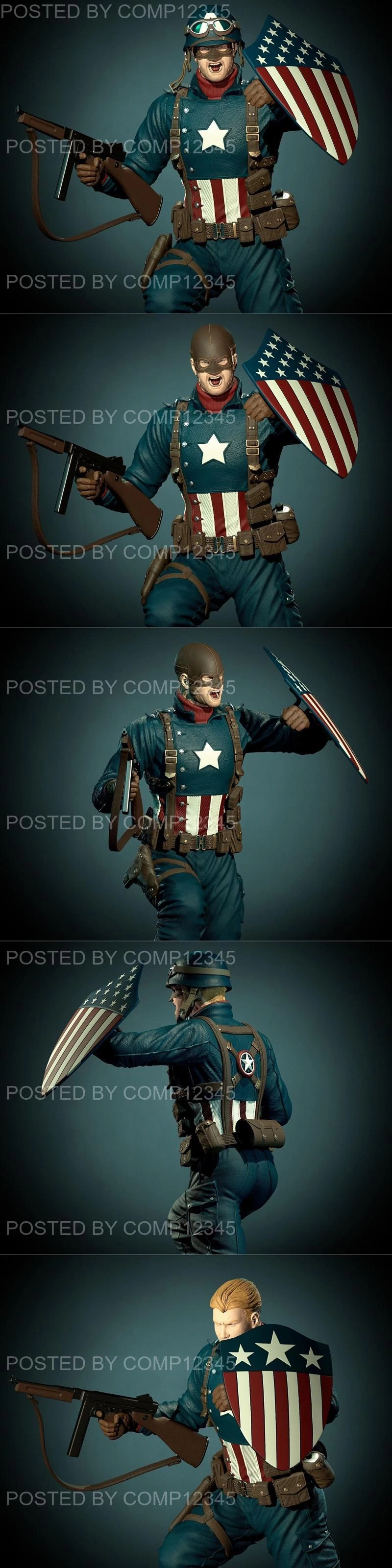 Captain America 1945 Super Soldier Statue