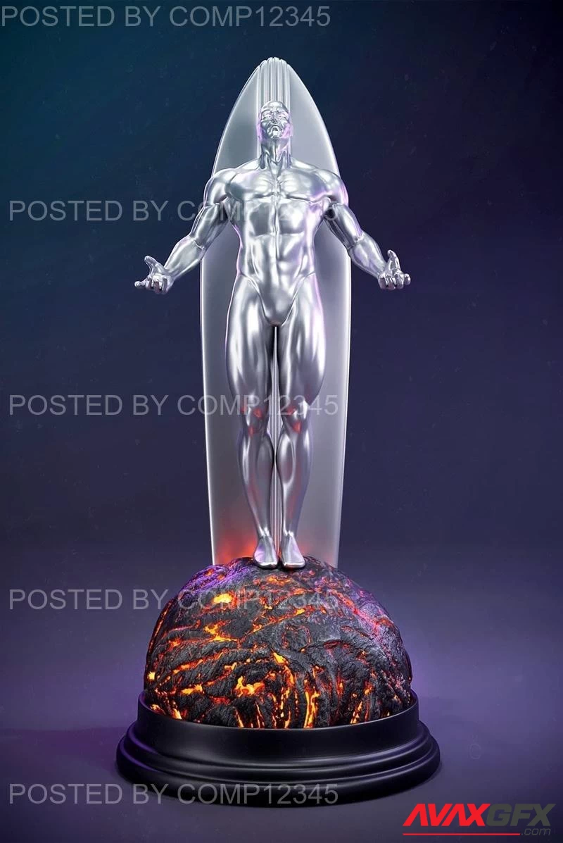 Silver Surfer on world burnt