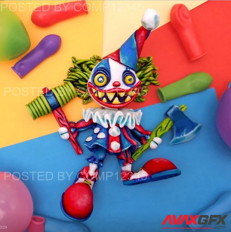 Articualted Creepy Clown