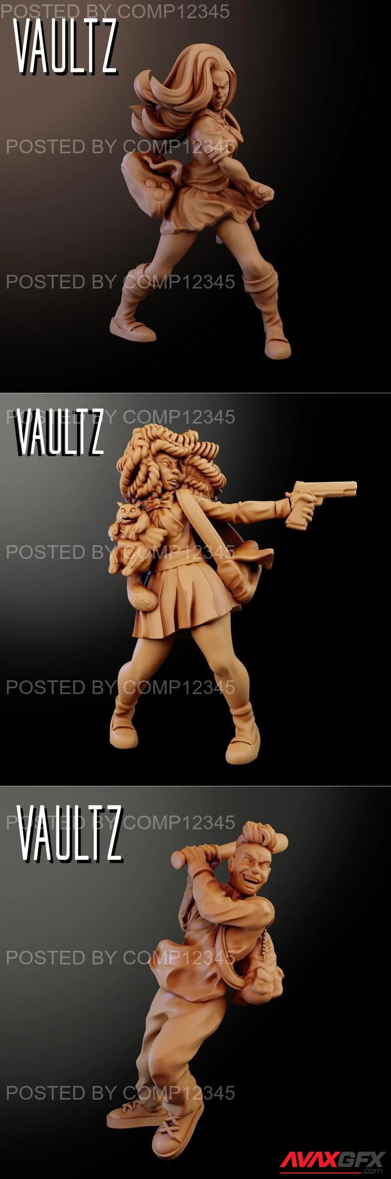 Vaultz Miniatures - Emma and Tiffany and Zack