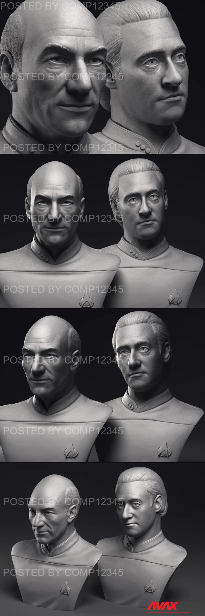 Star Trek TNG Busts