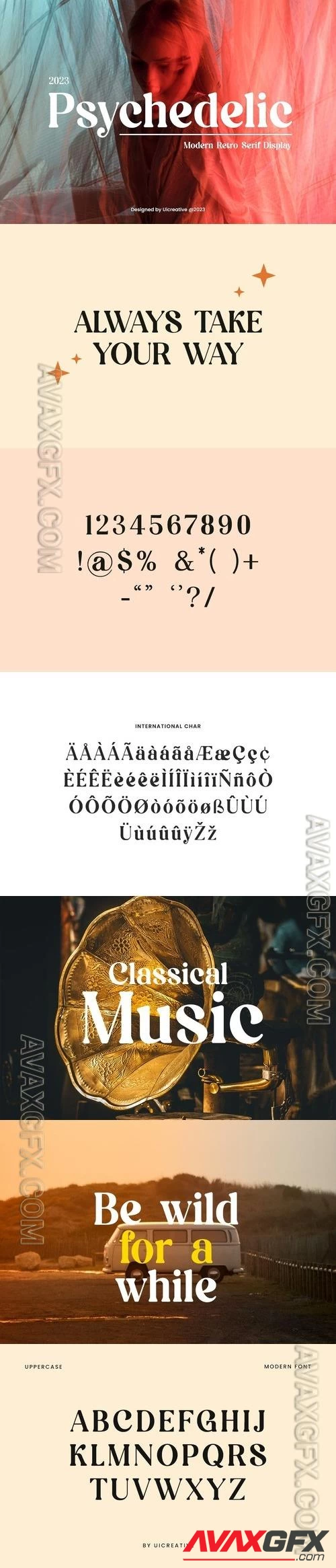 Psychedelic Modern Retro Serif Font [OTF, TTF]