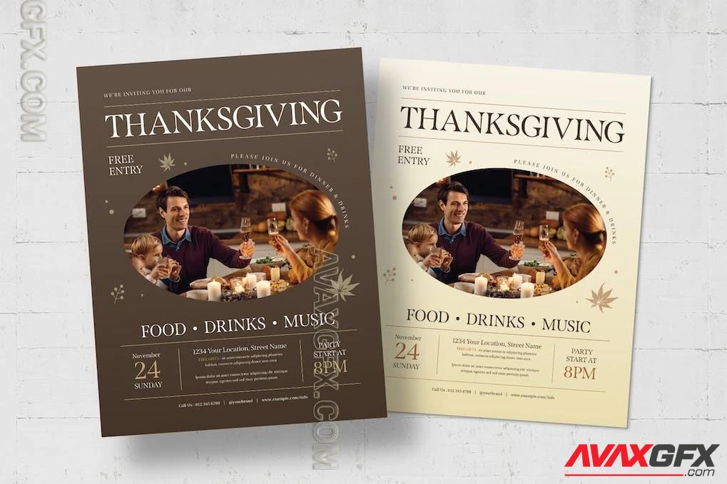 Thanksgiving Flyer Template X77UP98