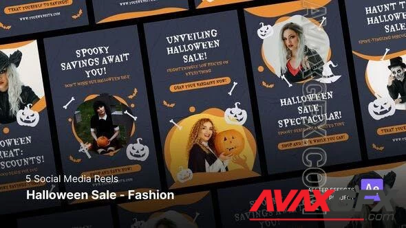 Social Media Reels - Halloween Sale Fashion After Effects Template 48207302 [Videohive]