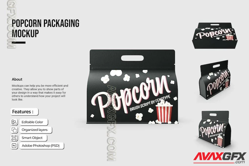 Popcorn Packaging Mockup