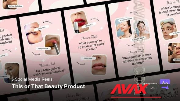Social Media Reels - This or That Beauty Product After Effects Template 47787350 [Videohive]