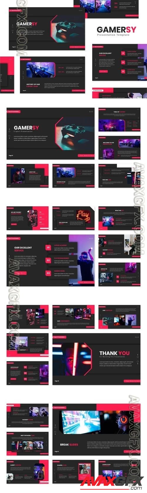 Gamersy - E Sport Powerpoint Template