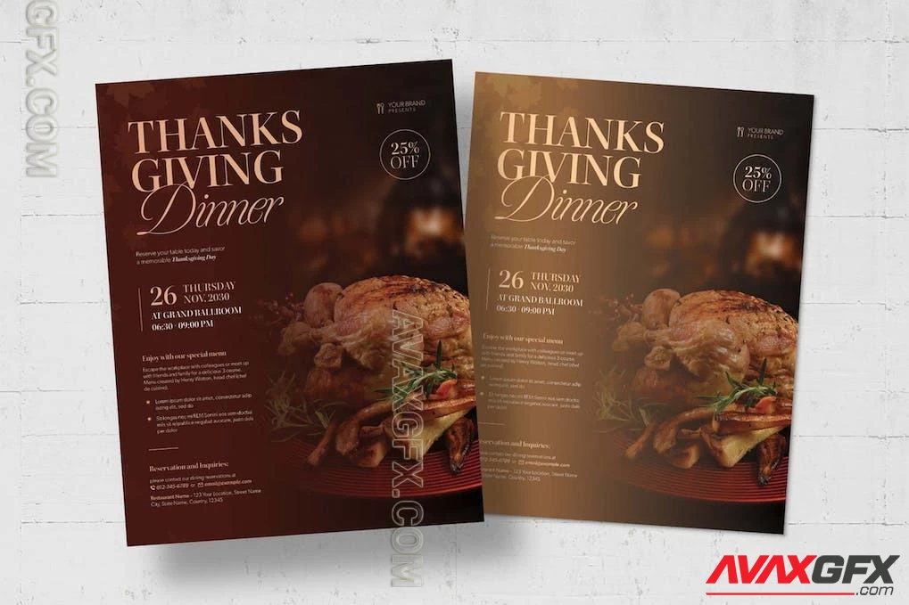 Thanksgiving Flyer Template X4VFN8G