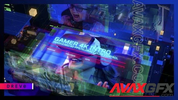Gamer Intro/ Playstation 5/ Cyber Sport/ Hi-Tech/ 3D Glitch/ HUD UI/ Streamer/ CS GO/ FPS/ VR/ 4K/ I 33062825 [Videohive]