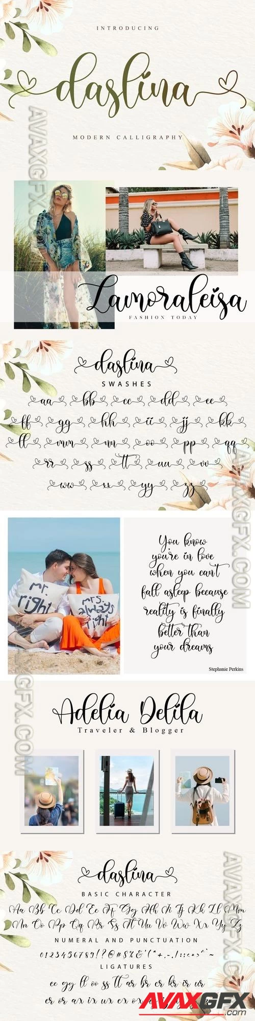 Daslina - Wedding Font