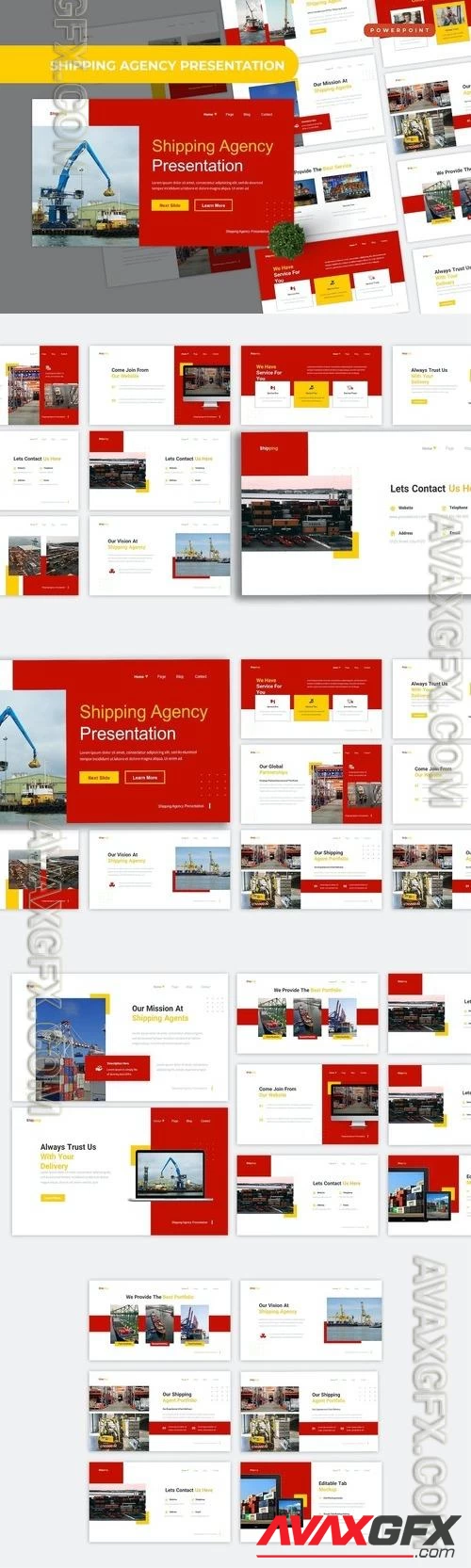 Shipping Agency PowerPoint, Keynote and Google Slides Templates