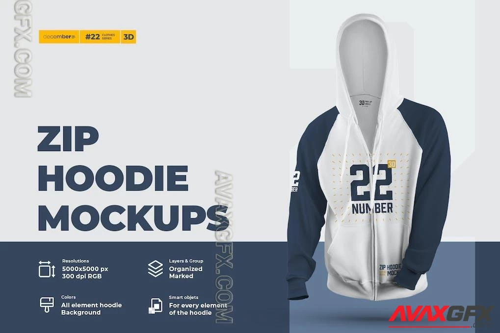 Zip Hoodie Mockup