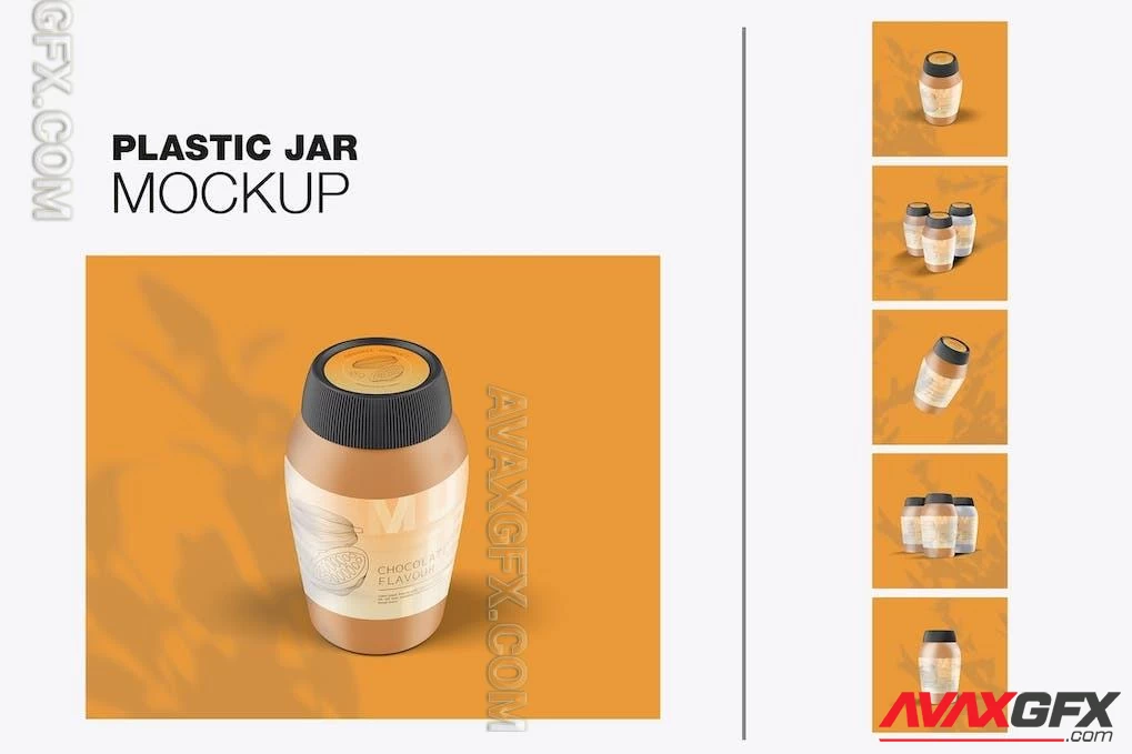 Food Plastic Jar Mockup