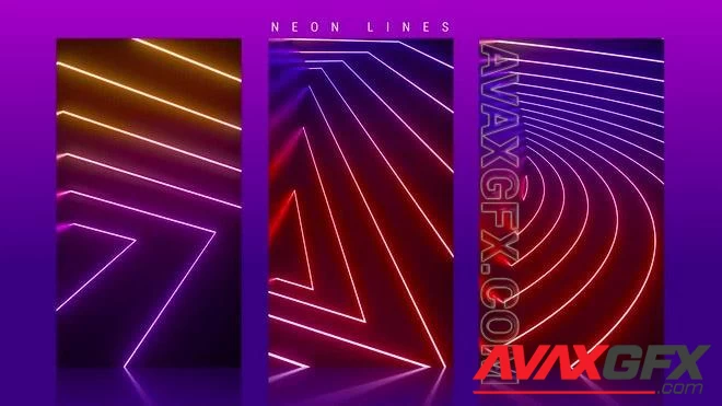 MA - Neon Stripes Vertical Background Pack 1429905