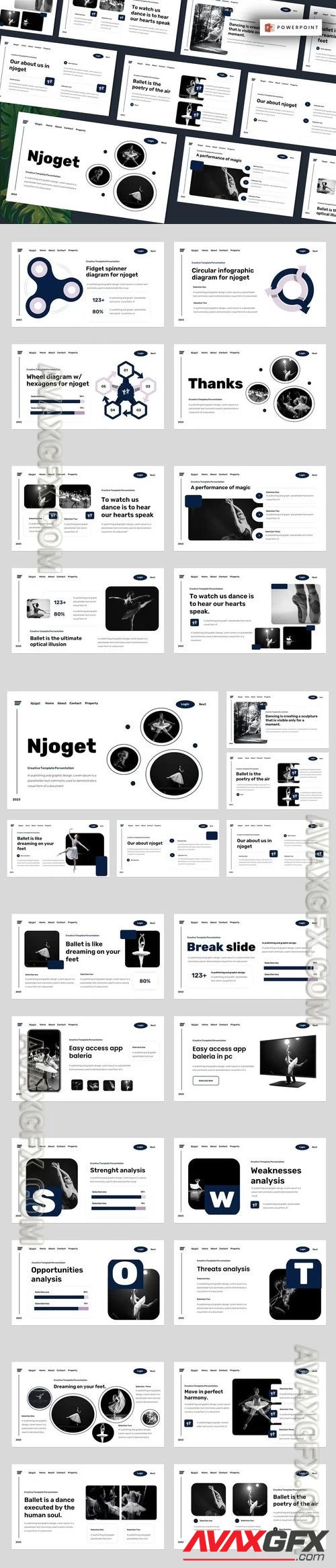 Njoget - Bae Dance Powerpoint Template