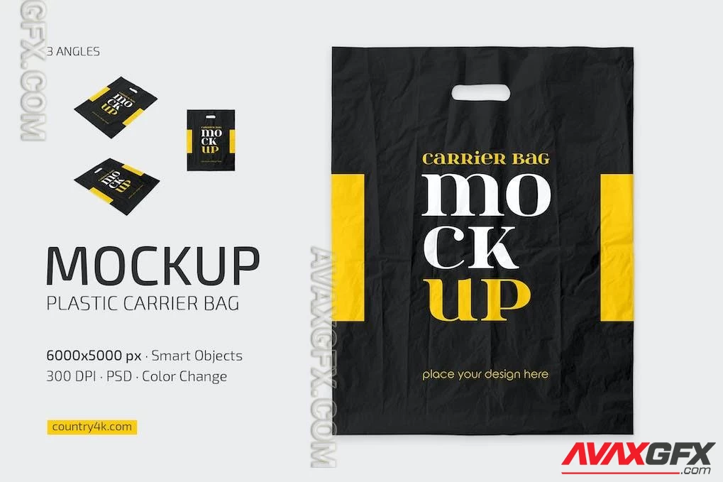 Plastic Carrier Bag Mockup Set