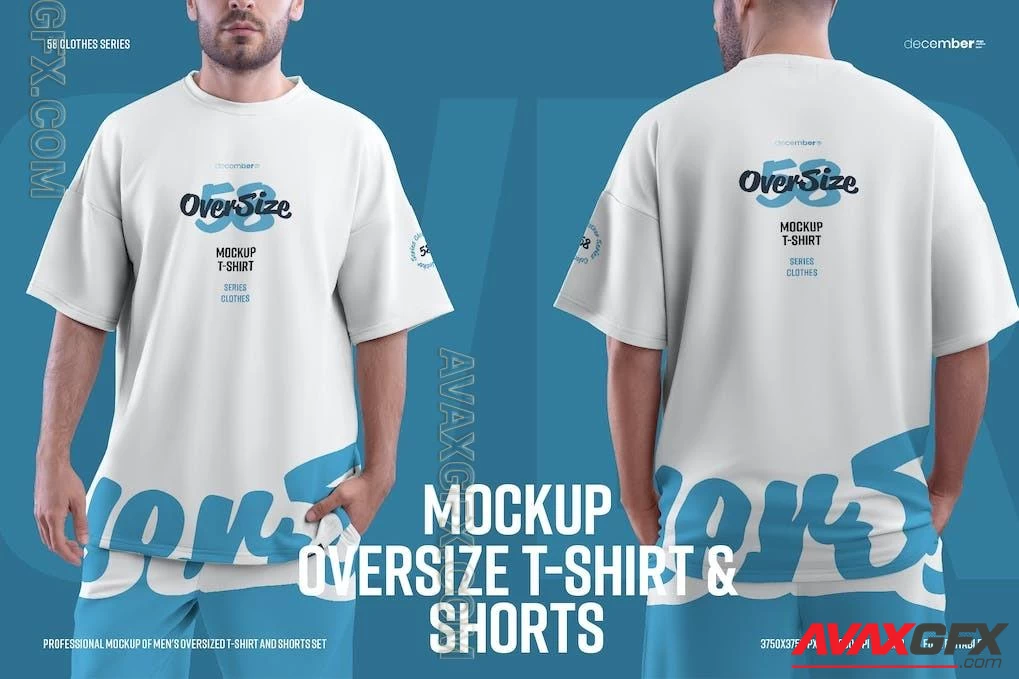 2 Mockups Oversize T-shirt and Shorts