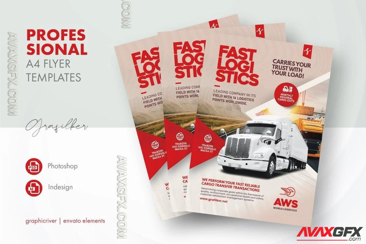 Logistics Flyer Templates 7JCVM78