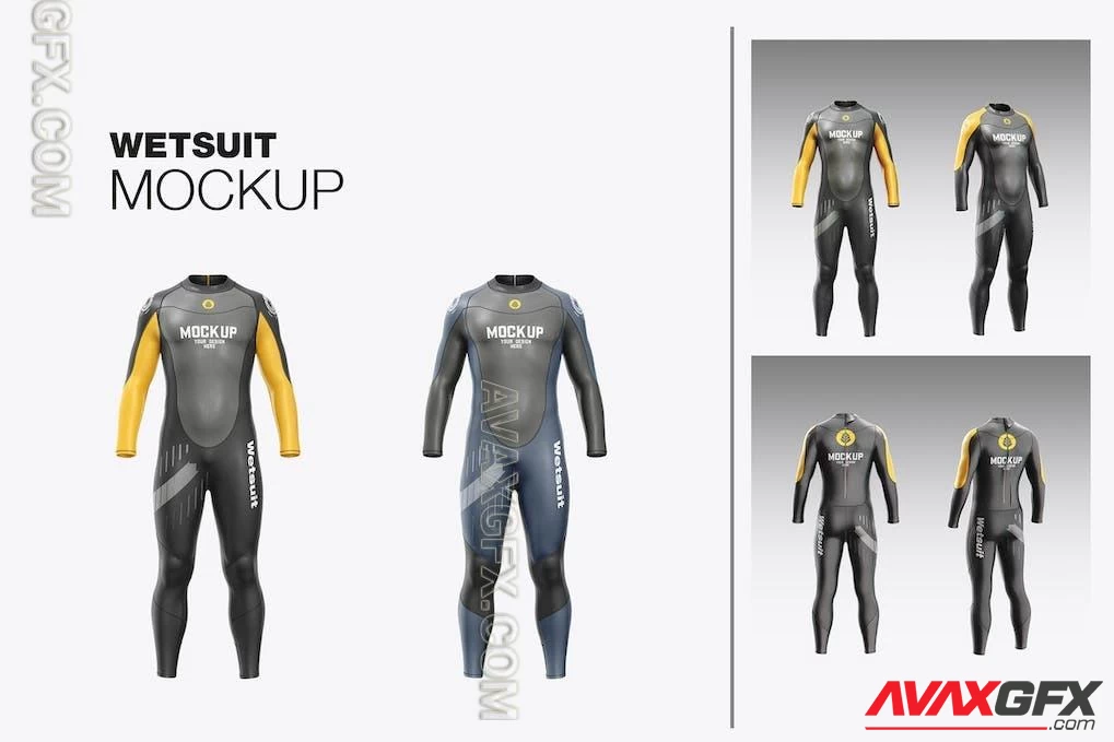 Mens Full Wetsuit mockup