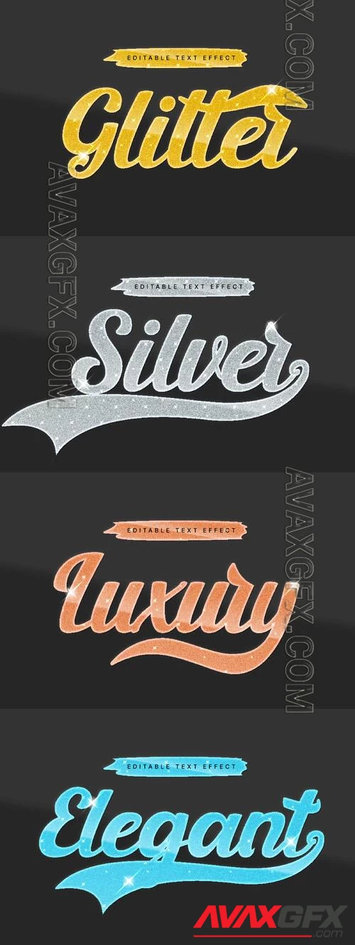 Vector 3d text editable, text effect font vol 17