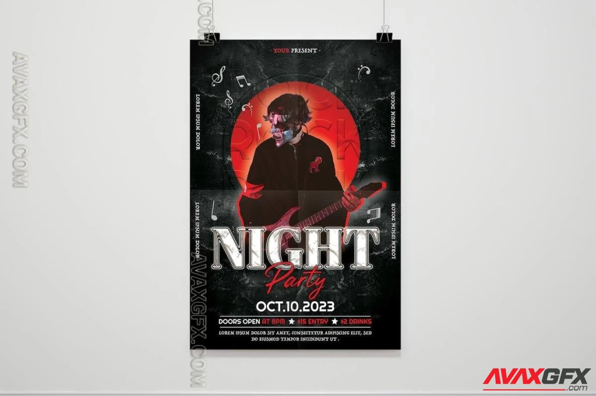 Halloween Rock Night Party Flyer