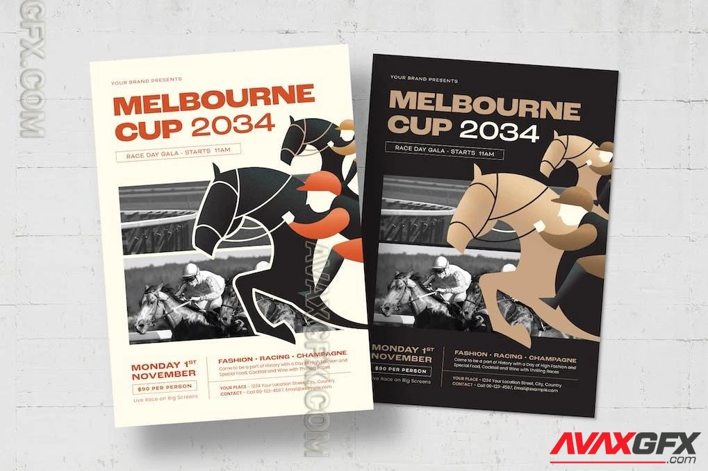 Melbourne Cup Flyer Template KYWAVR6