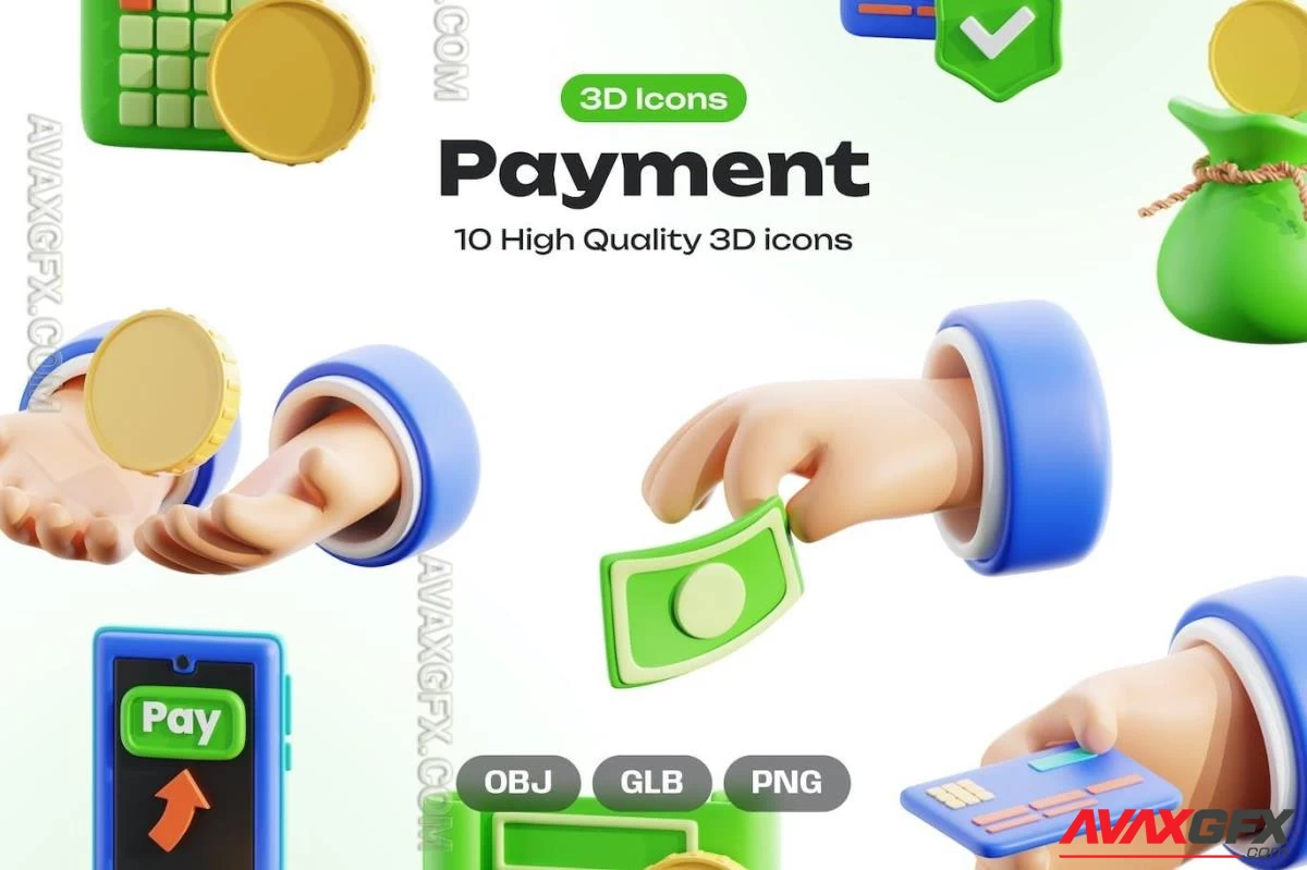 Payment 3D Icons HJYATP4