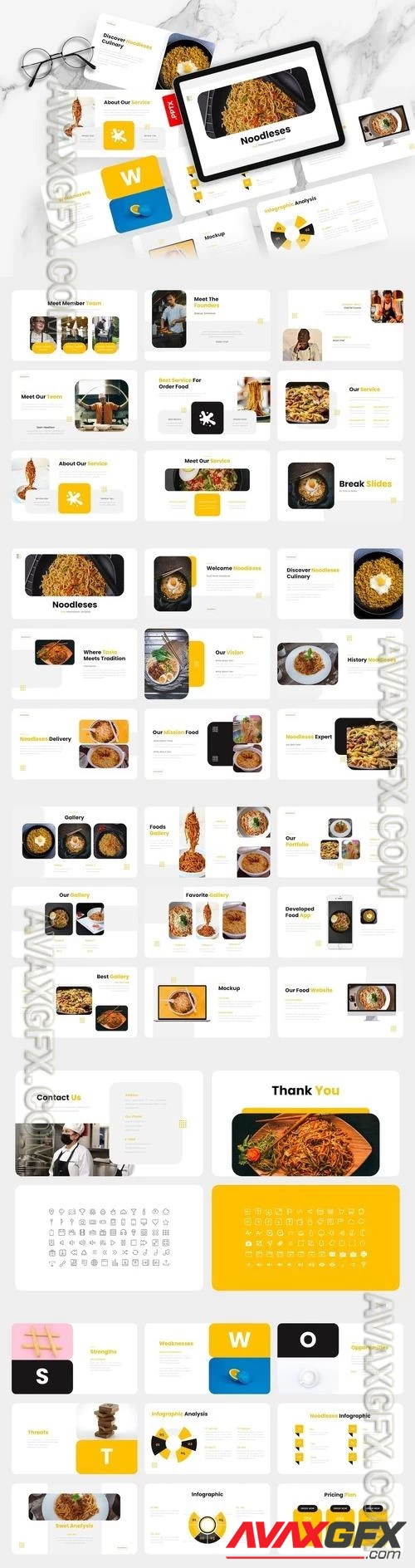 Noodleses - Food PowerPoint Template