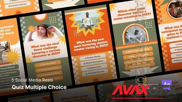 Social Media Reels - Quiz Mutiple Choice After Effects Template 47695915 [Videohive]