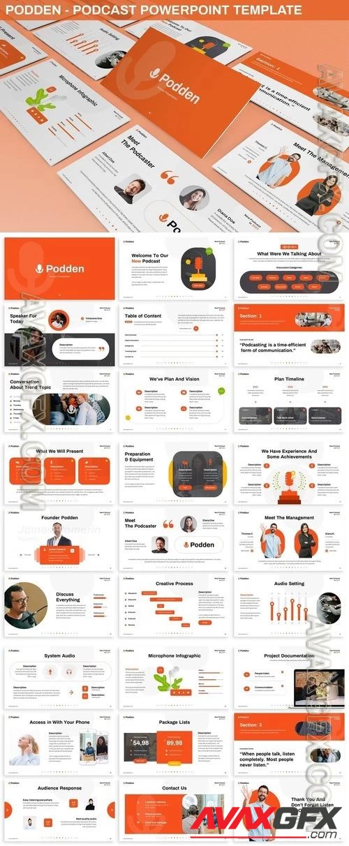 Podden - Podcast Powerpoint Template