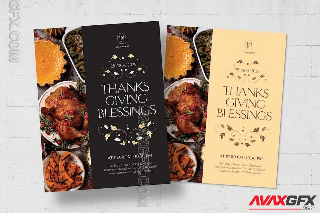 Thanksgiving Flyer Template YF87HV8