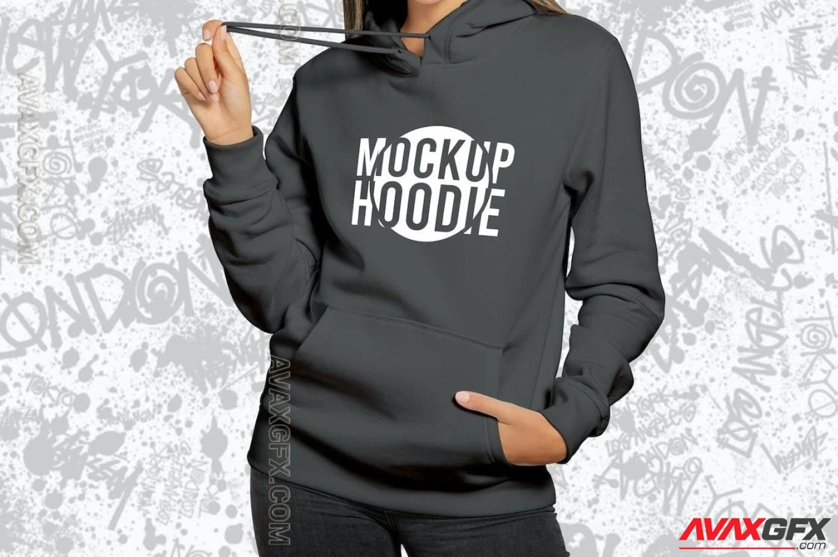 Female Hoodie Mockup