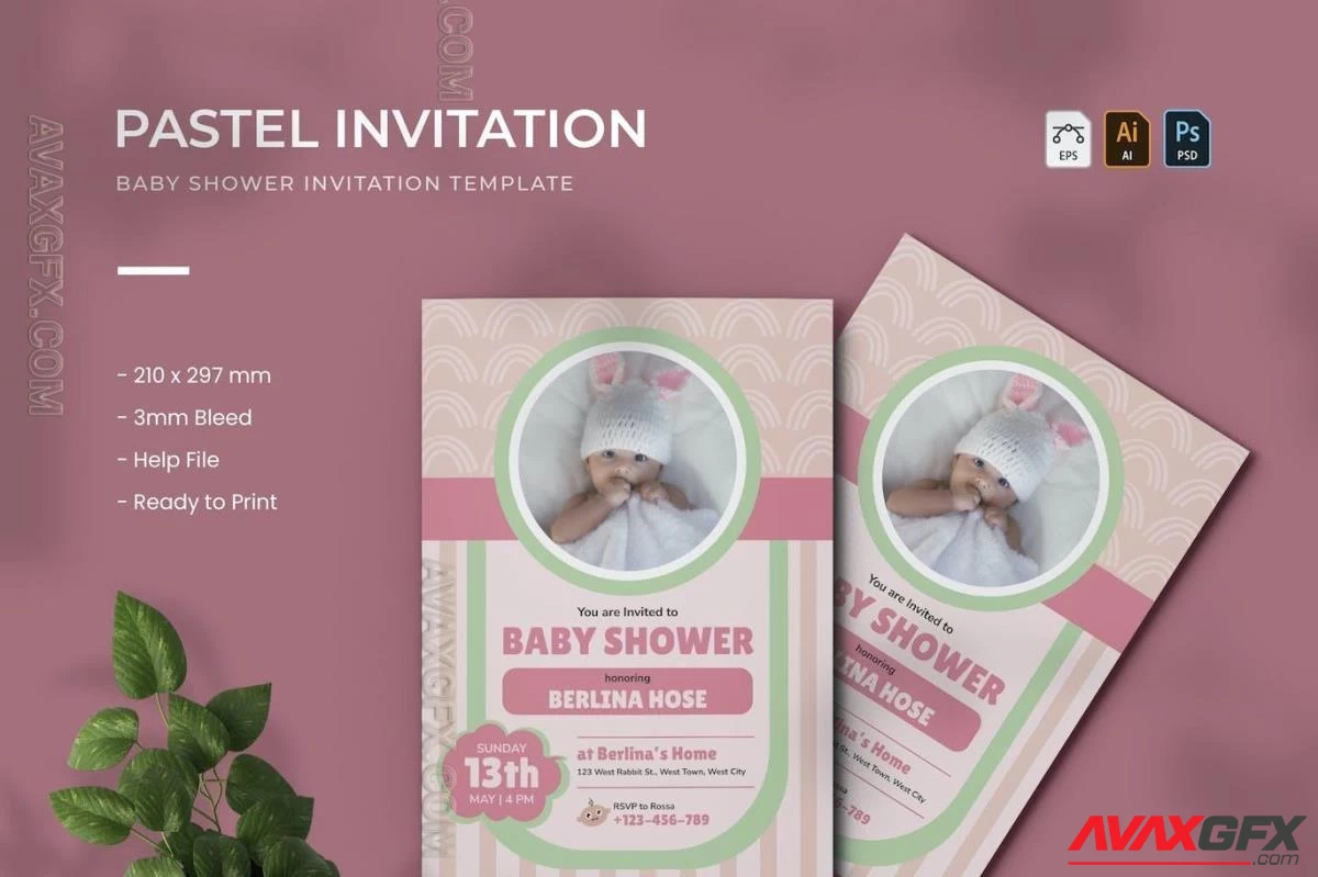 Pastel - Baby Shower Invitation