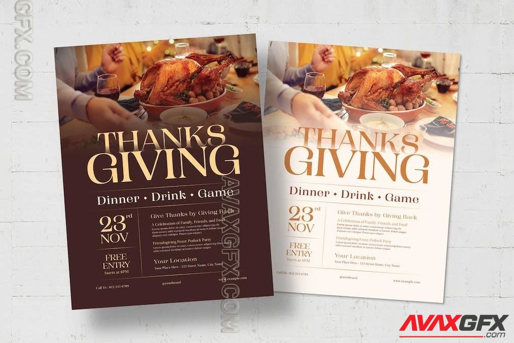 Thanksgiving Flyer Template KKS29Y5