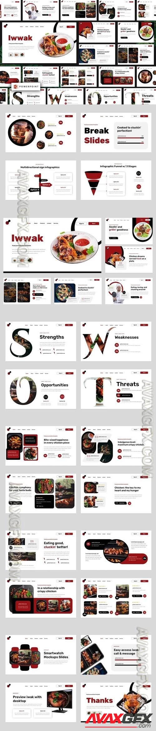 Iwwak - Food and Restaurant Powerpoint Template