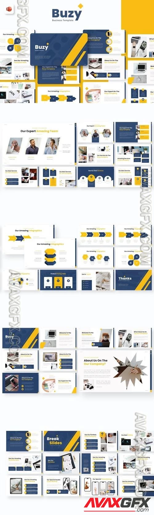 Buzy Business PowerPoint Template
