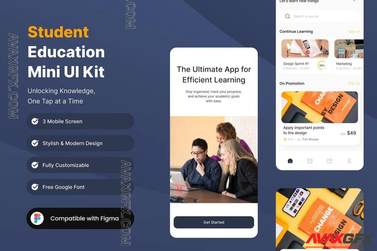 Student Education Mini Mobile App Template