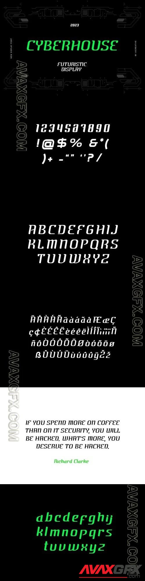 Cyberhouse Futuristic Display Font [OTF, TTF]