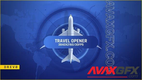 Travel Opener/ Airplane to Air/ Ticket/ Clouds/ Blue Sky/ Baggage/ Online App/ Earth Map/ World Asia 43193288 [Videohive]