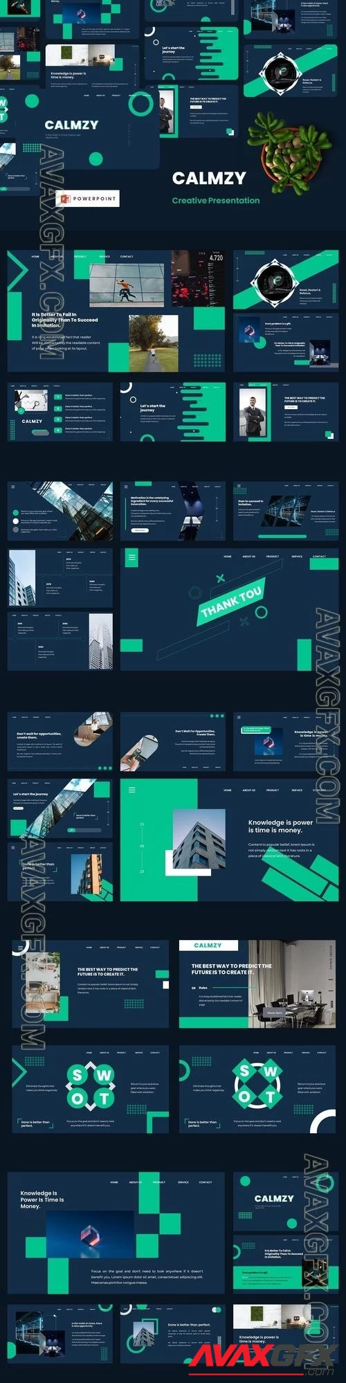 Calmzy - Creative Powerpoint Template