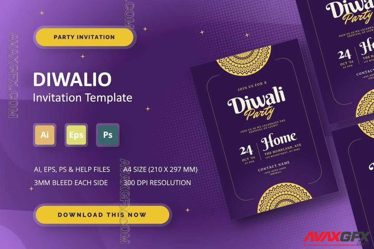 Diwalio - Party Invitation X7FFATS