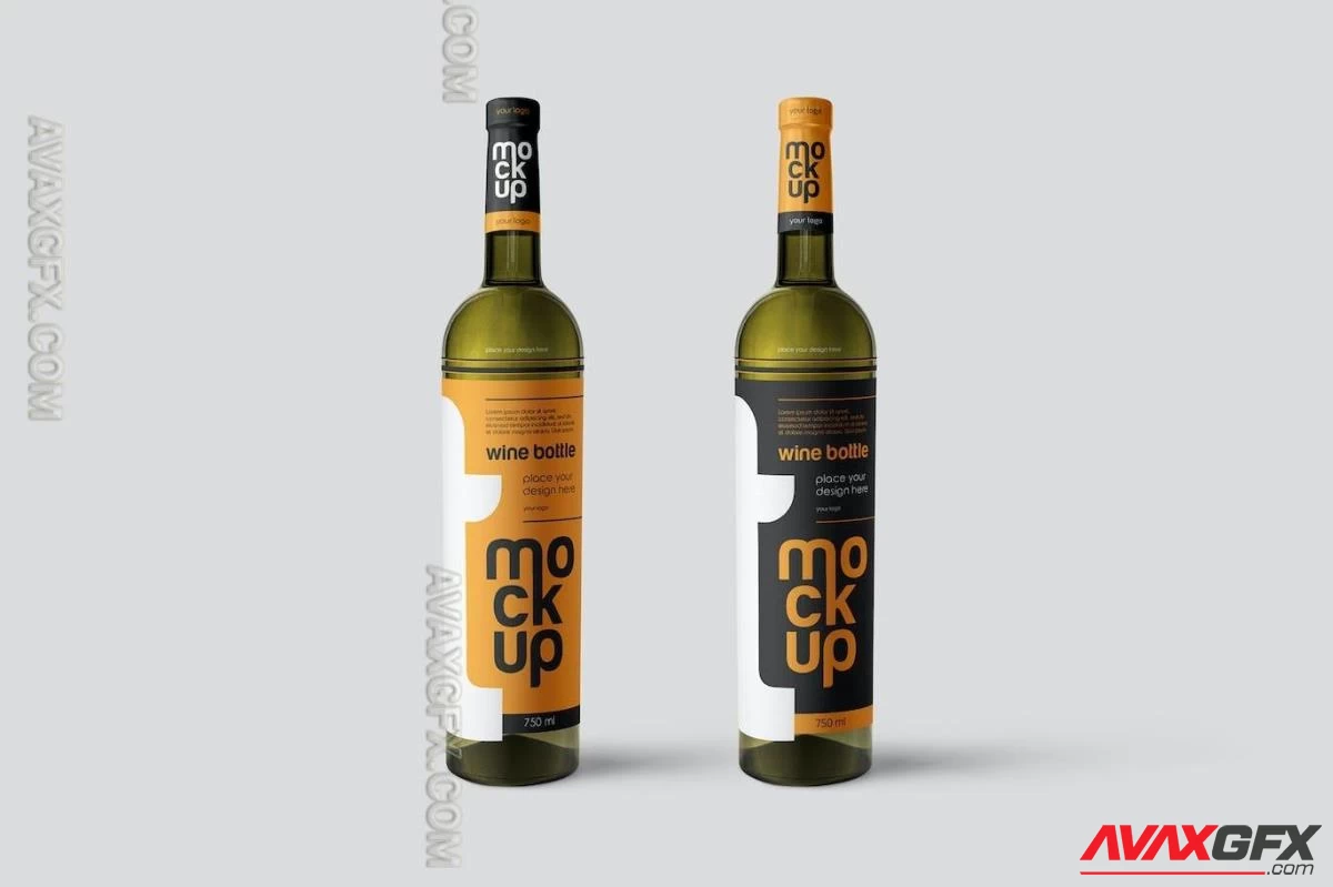 Wine Bottle Mockup Set