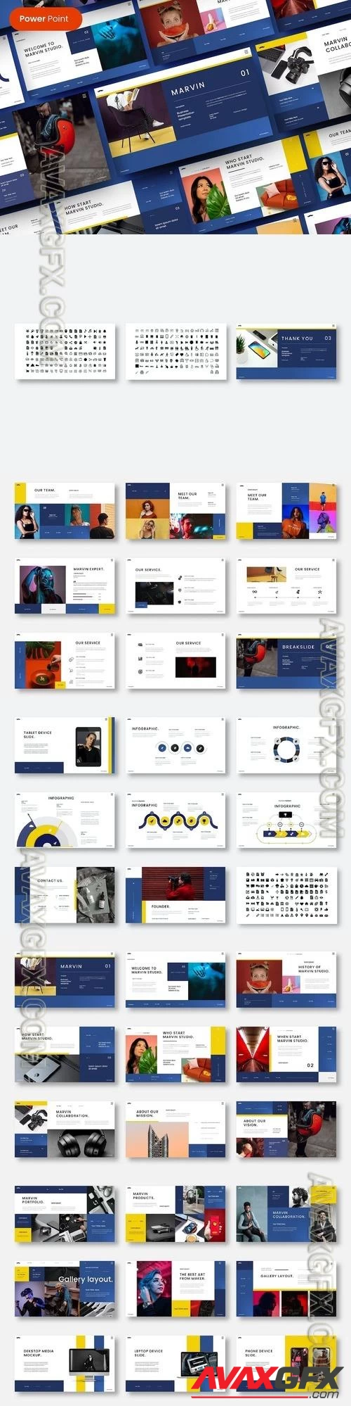 Marvin - Business PowerPoint Template PPTX