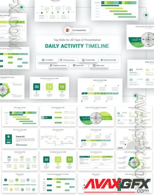 Daily Activity Timeline PowerPoint Template