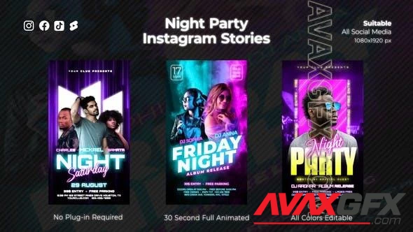 Night Party Instagram Stories 47789945 [Videohive]