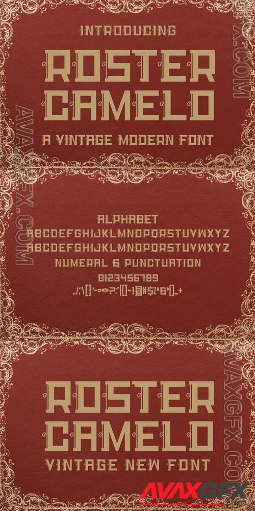 Roster Camelo - Vintage Font