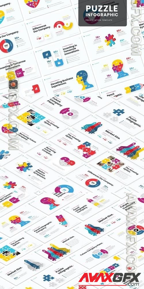 Puzzle Infographic PowerPoint Template