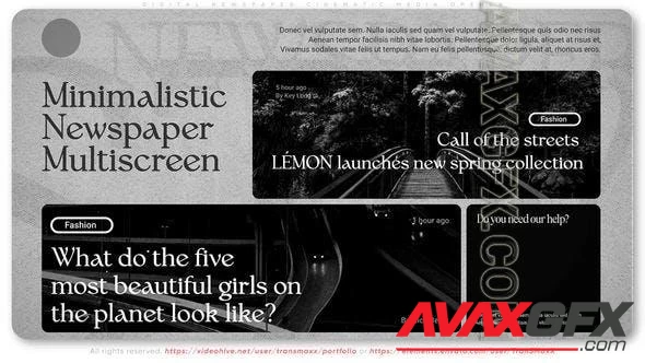 Digital Newspaper Cinematic Media Opener 47997932 [Videohive]