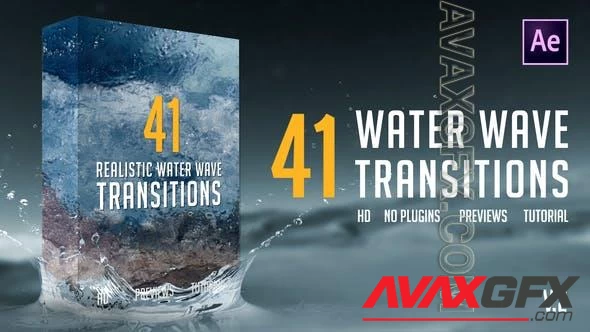 Realistic Water Wave Transitions Pack 21738483 Videohive