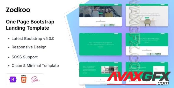 Zodkoo - Bootstrap Landing Page Template 21131387